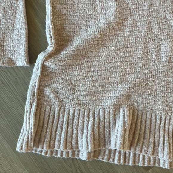 ** FREE PEOPLE PINK HEART IT TUNIC TIE SIDE SWEATER XS oversized vneck - Picture 9 of 11